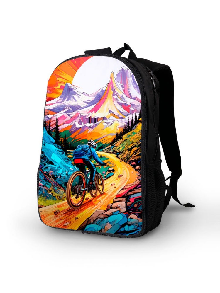 картинка Рюкзак|Спорт|Sport|Велоспорт|Пейзаж|Горы|Велосипедист от магазина Каждому Своё