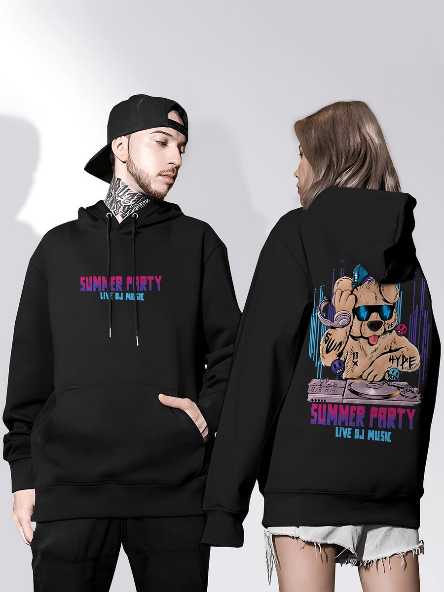 картинка Худи Медведь Мишка Summer Party Летняя Тусовка от магазина Каждому Своё