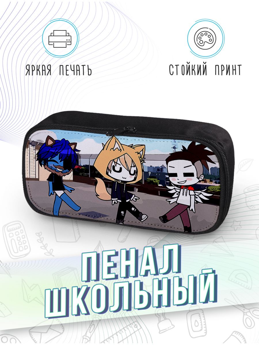 картинка Пенал школьный Roblox Роблокс УЛЙ Ульянка Лана кошка Йоши от магазина Каждому Своё