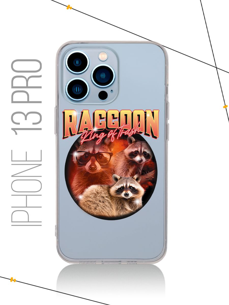 картинка Чехол на Iphone 13 Pro Animal|Животные|Еноты от магазина Каждому Своё