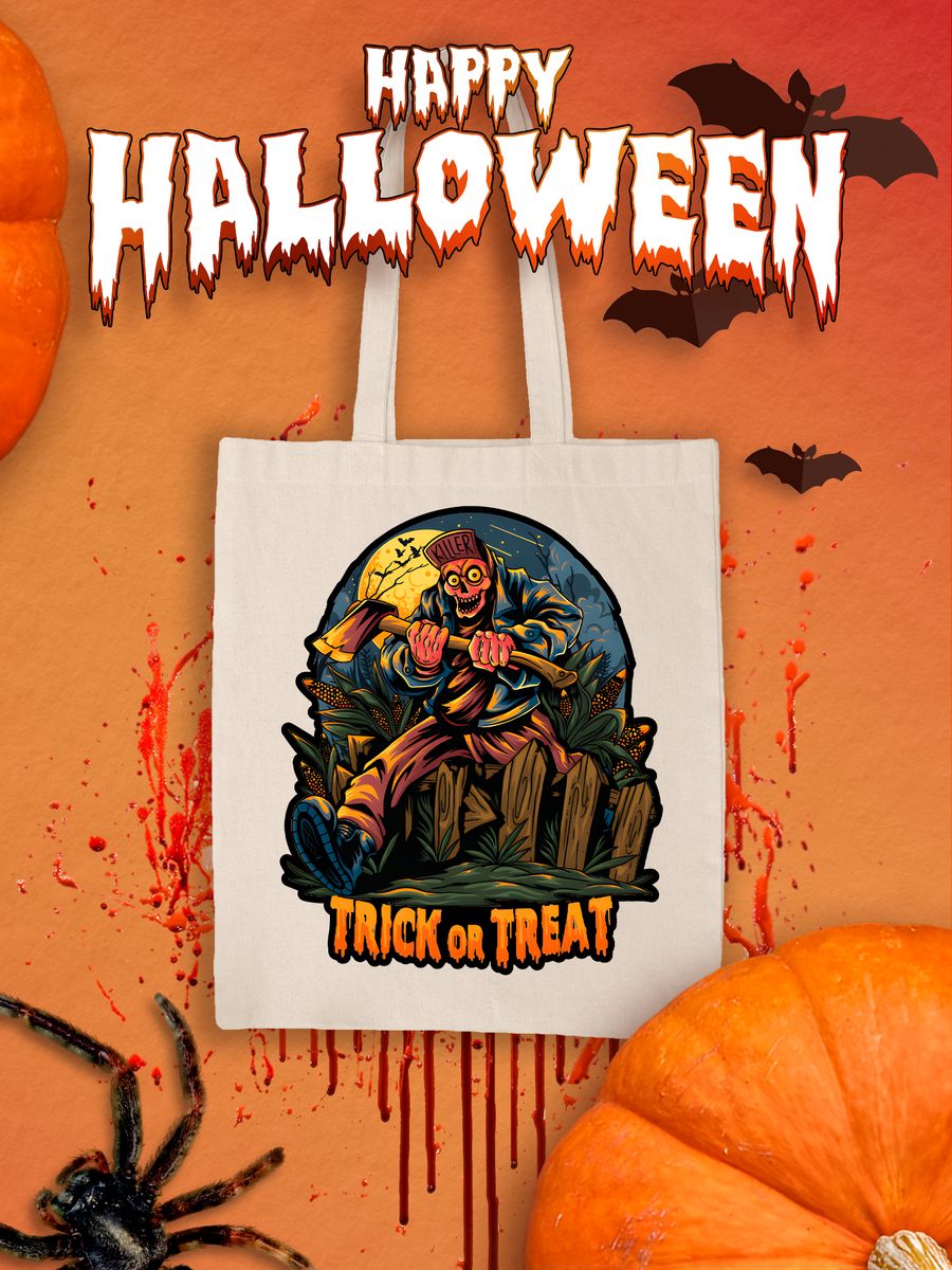 картинка Хеллоуин Helloween Тыква Зомби Скелеты от магазина Каждому Своё