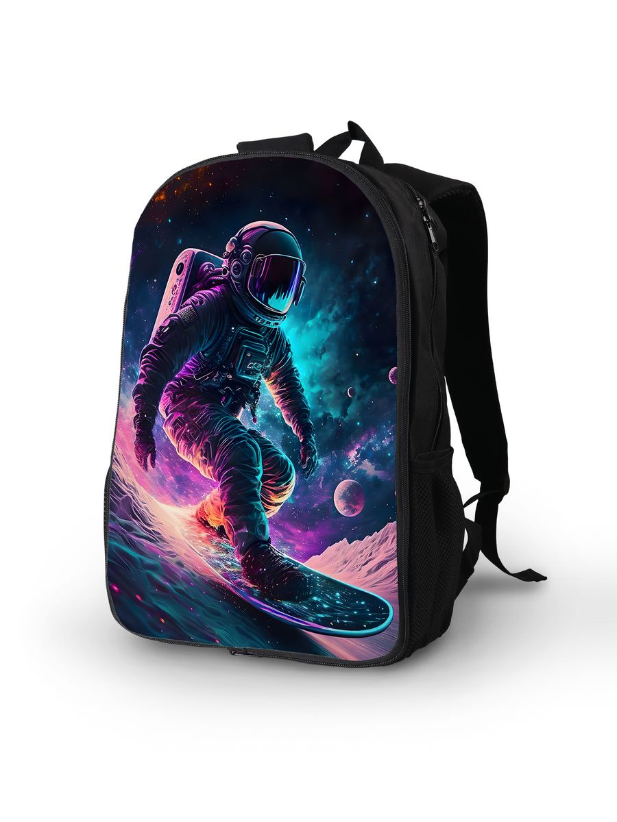 картинка Рюкзак Портфель Космос Звезды Луна Планеты Космонавт от магазина Каждому Своё