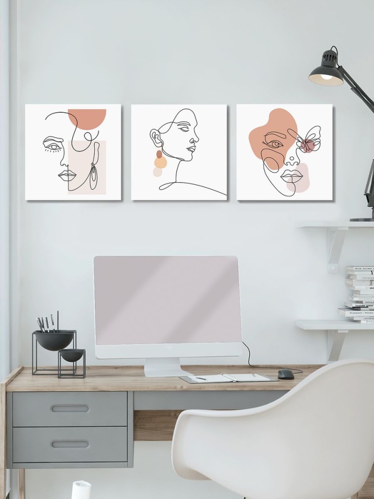 картинка Картины на подрамнике|Минимализм|Линии|Силуэт девушки от магазина Каждому Своё