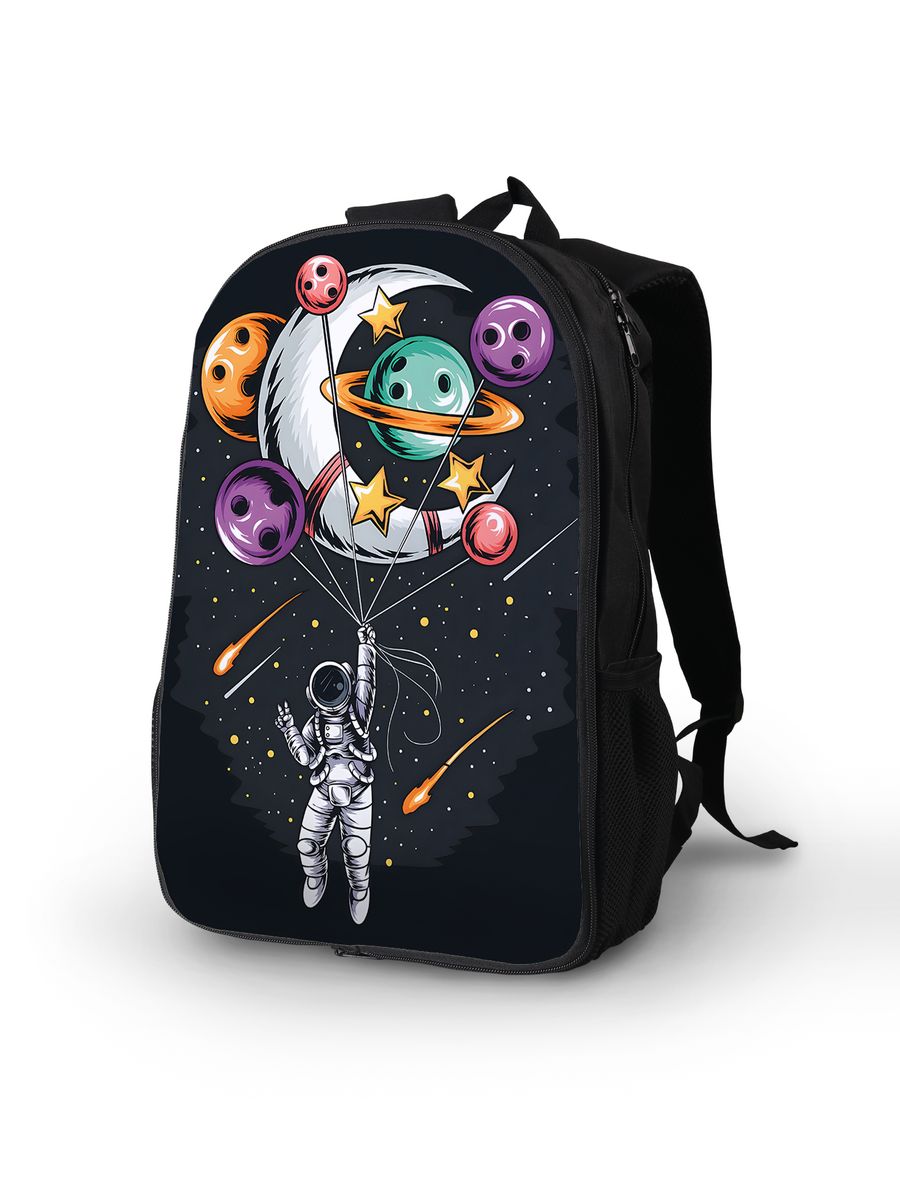 картинка Рюкзак Портфель Космос Звезды Луна Планеты Космонавт от магазина Каждому Своё