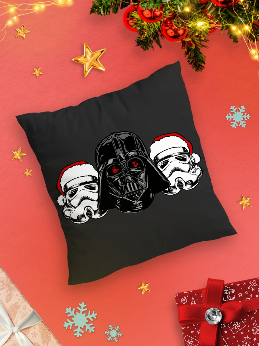 картинка Новогодняя подушка Starwars Старварс Звездные войны от магазина Каждому Своё