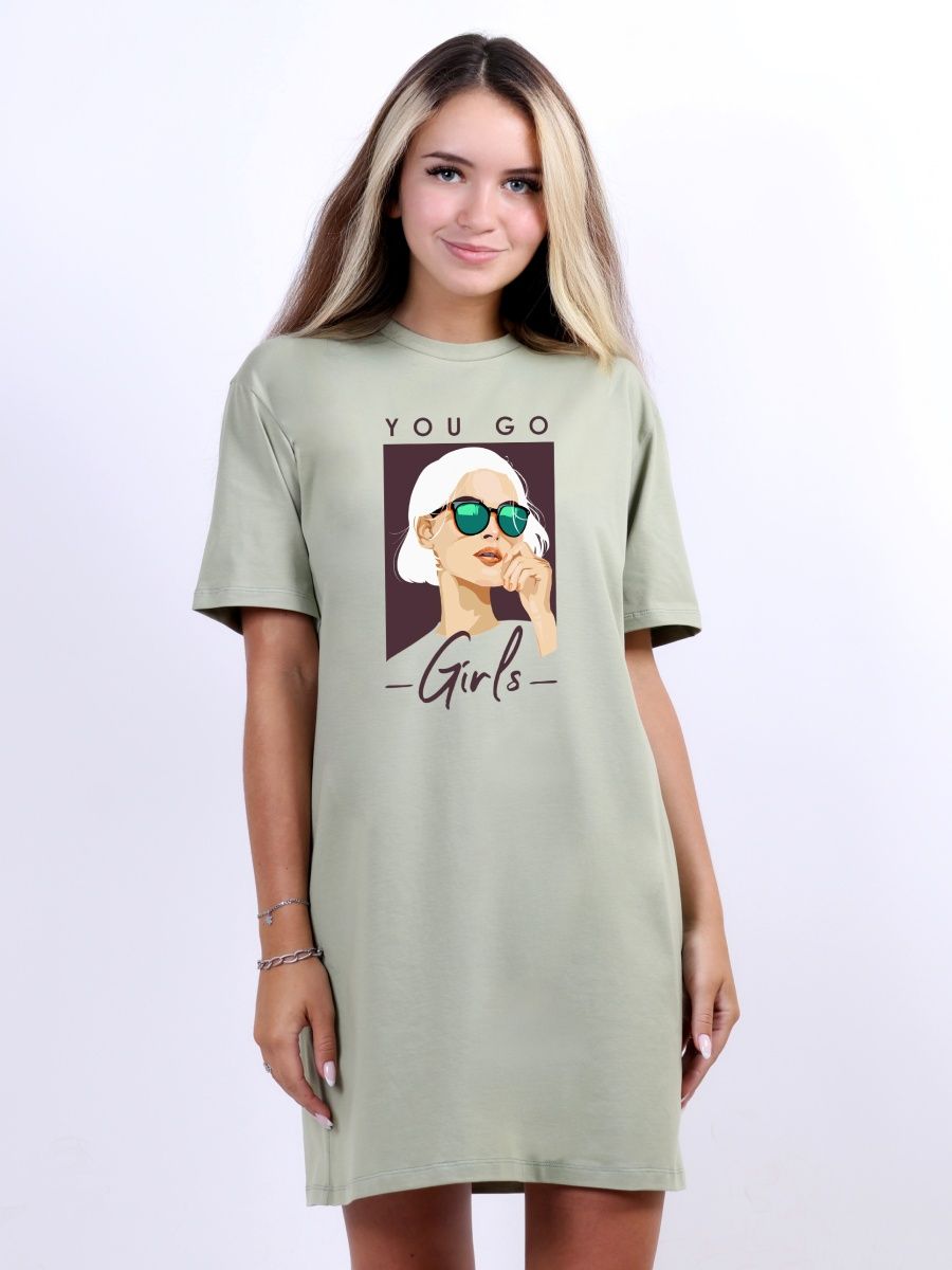 картинка Платье с принтом Pretty girl от магазина Каждому Своё