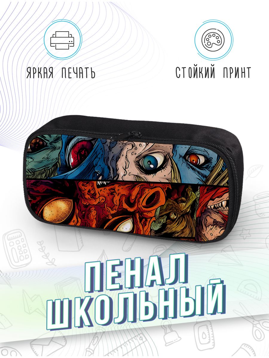 картинка Пенал школьный Комиксы Арт DC ДС Антигерои DC comics от магазина Каждому Своё