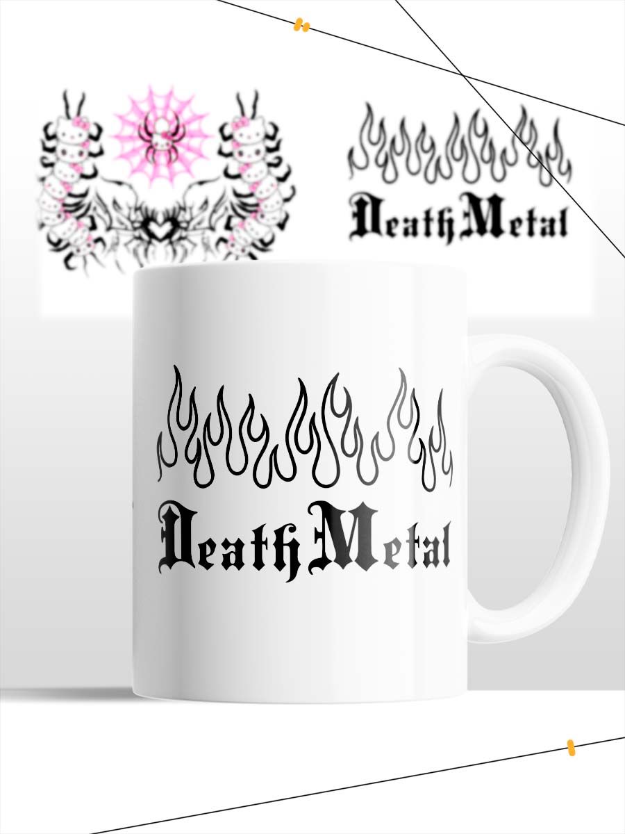 картинка Кружка Аниме Death Metal Хеллоу Китти от магазина Каждому Своё