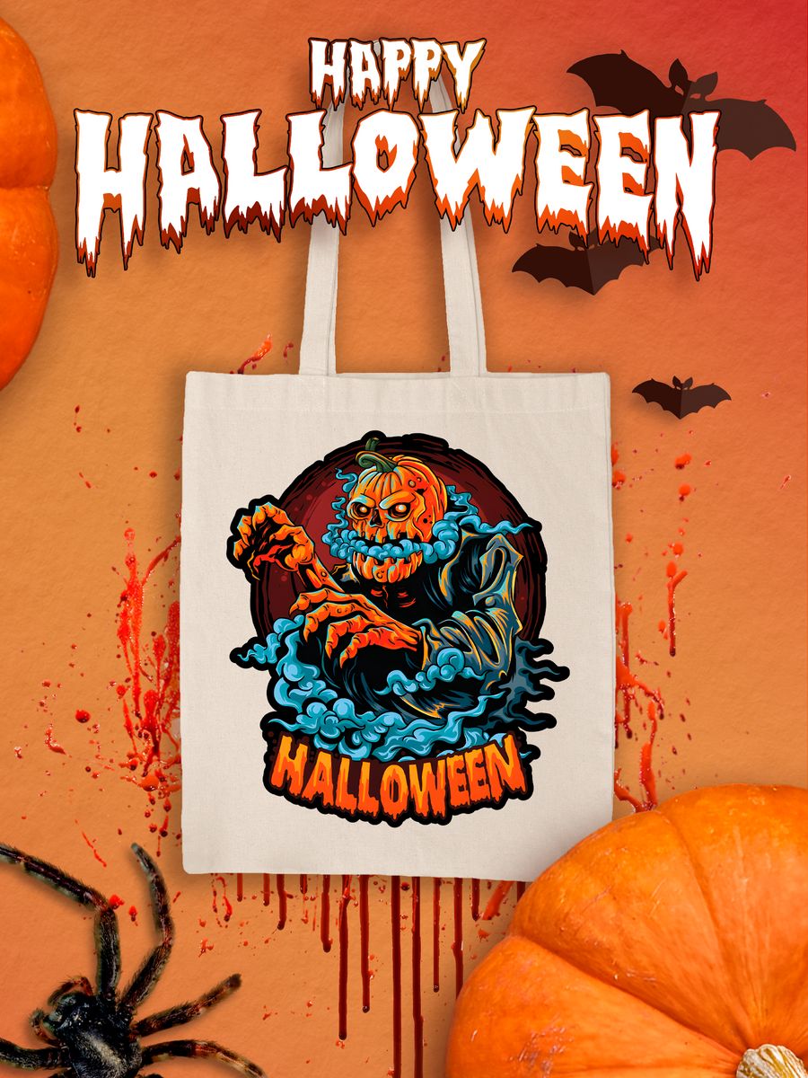 картинка Хеллоуин Helloween Тыква Зомби Скелеты от магазина Каждому Своё