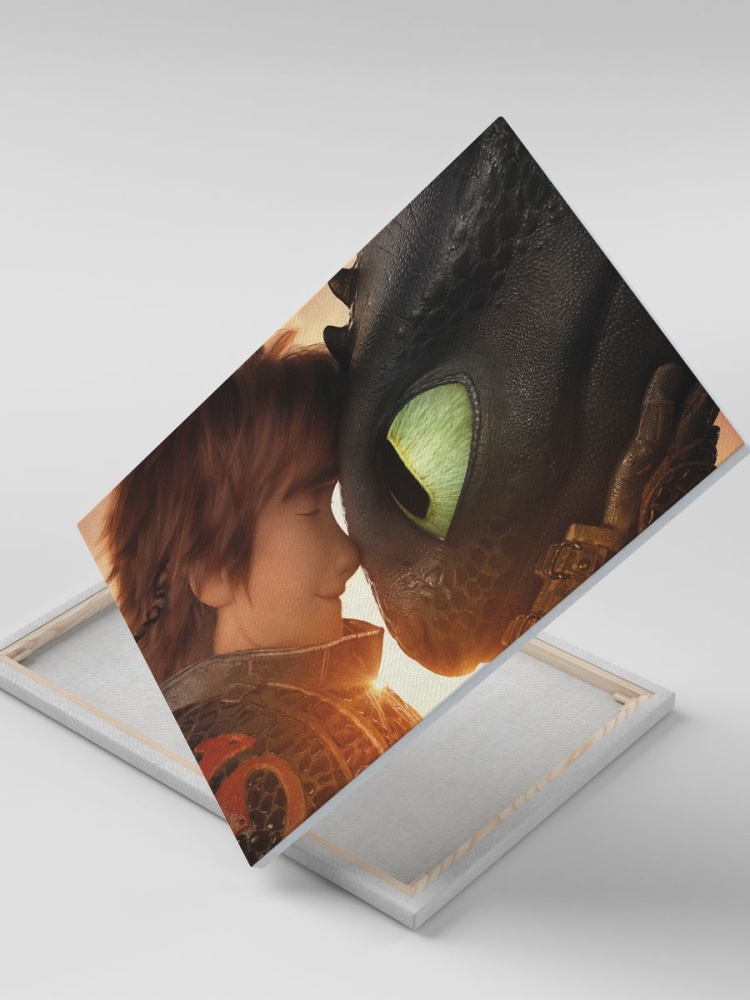 картинка Картина|Как приручить дракона|Ночная фурия|Иккинг|Беззубик от магазина Каждому Своё