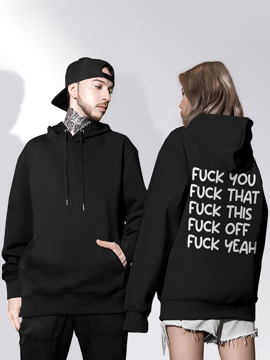 картинка Худи F*ck You That This Off Yeah К Черту тебя это Заткнись от магазина Каждому Своё
