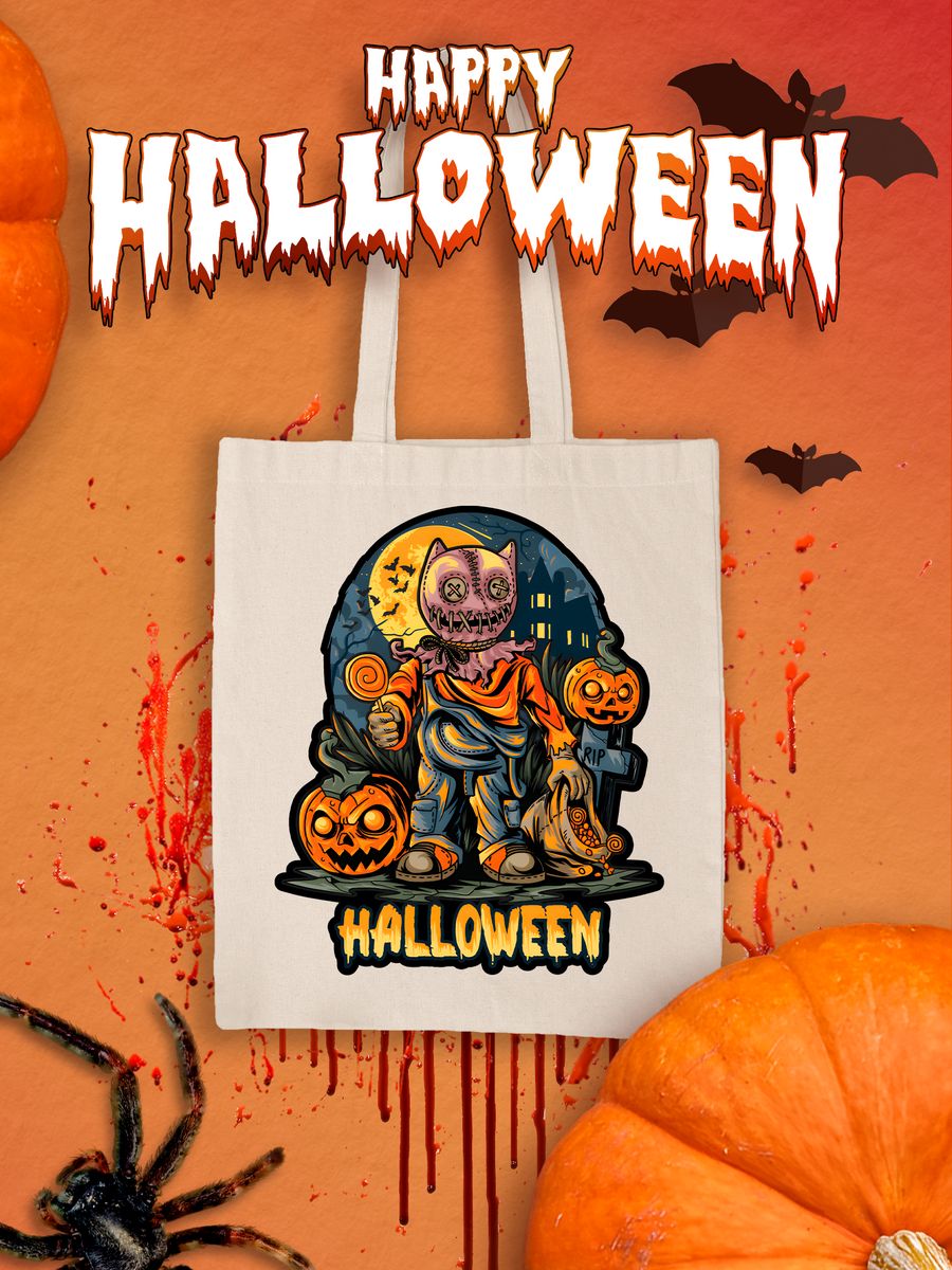 картинка Хеллоуин Helloween Тыква Зомби Скелеты от магазина Каждому Своё