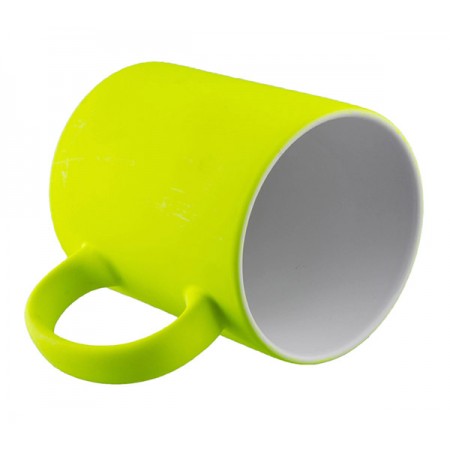 картинка Кружка для сублимации 330мл Soft touch неоновая желтая от магазина Каждому Своё