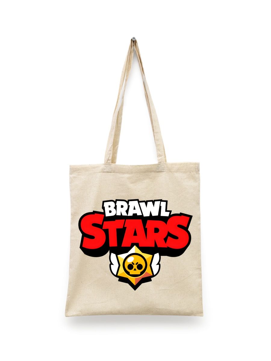 картинка Сумка-шоппер принт игра Бравл Старс лого от магазина Каждому Своё