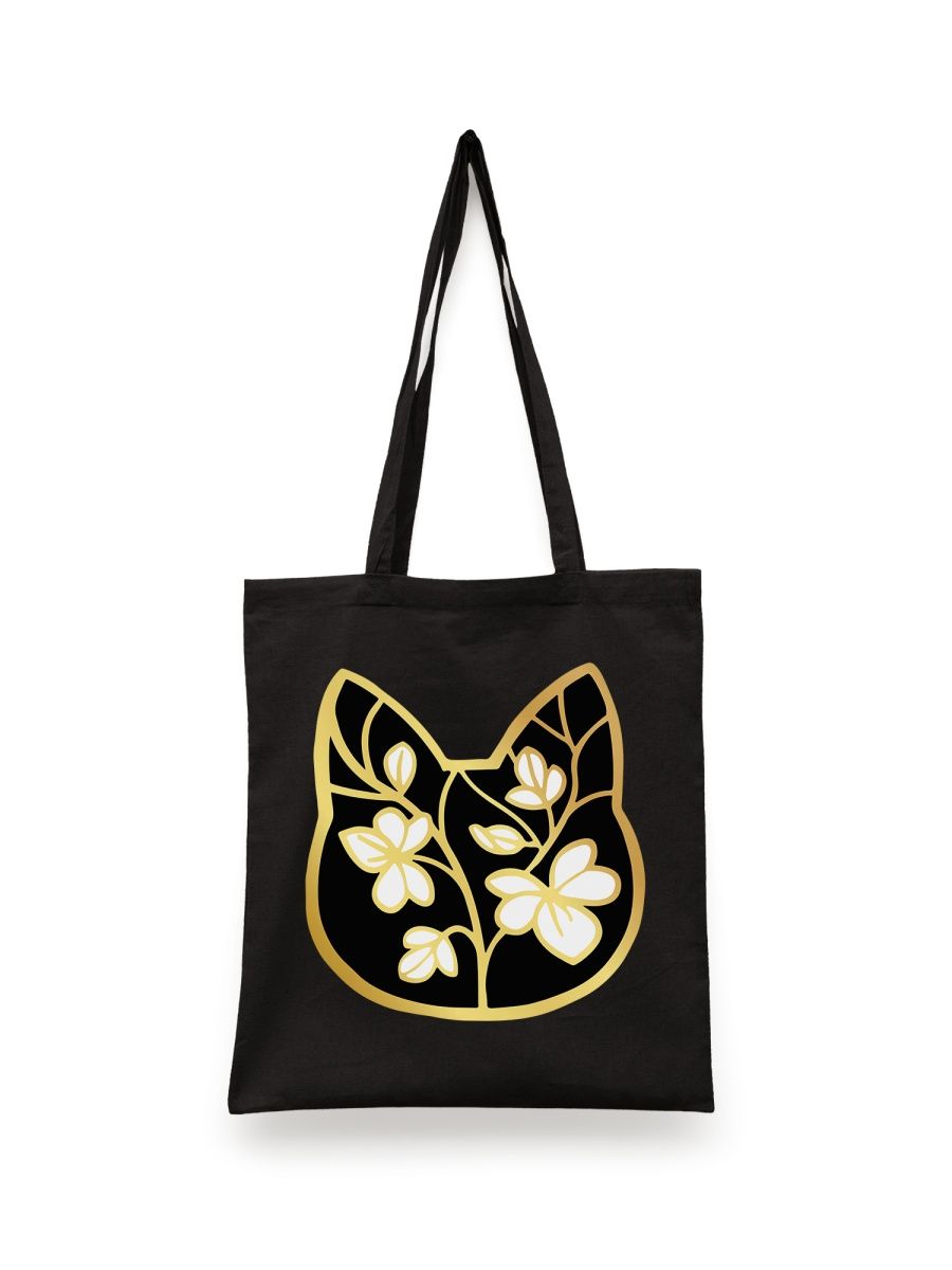 картинка Цветочный кот Растения Золото Сакура от магазина Каждому Своё