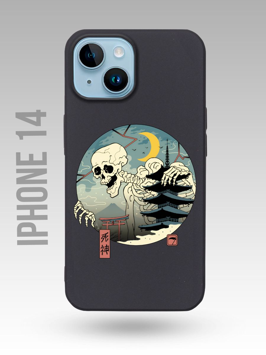 картинка Чехол на Iphone 14 Японский Стиль|Japan|Япония|Скелет|Гигант от магазина Каждому Своё