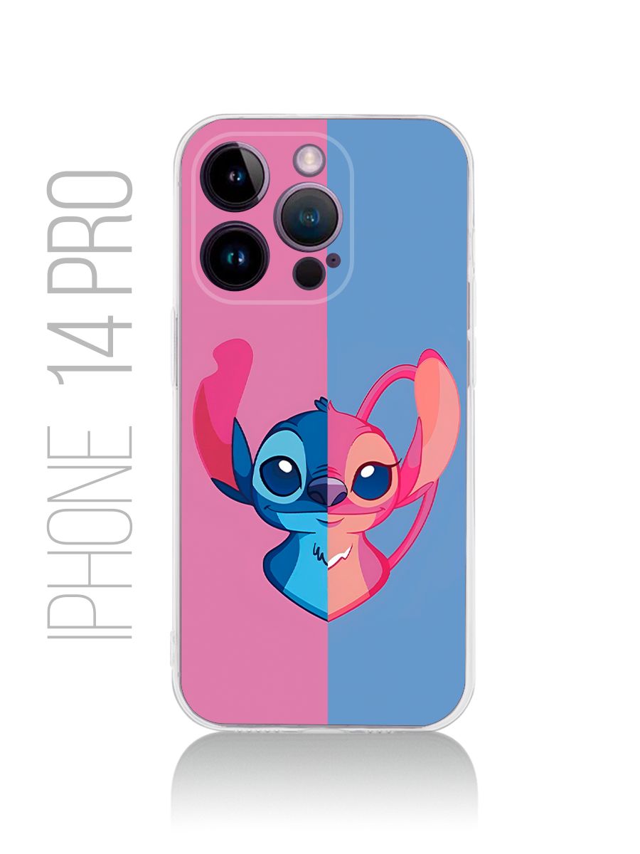 картинка Чехол на Iphone 14 Pro Мультфильм Лило и Стич|Ангел от магазина Каждому Своё