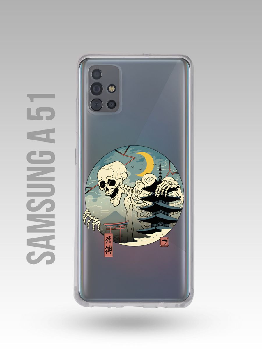 картинка Чехол на Samsung A51 Японский Стиль|Япония|Скелет|Гигант от магазина Каждому Своё