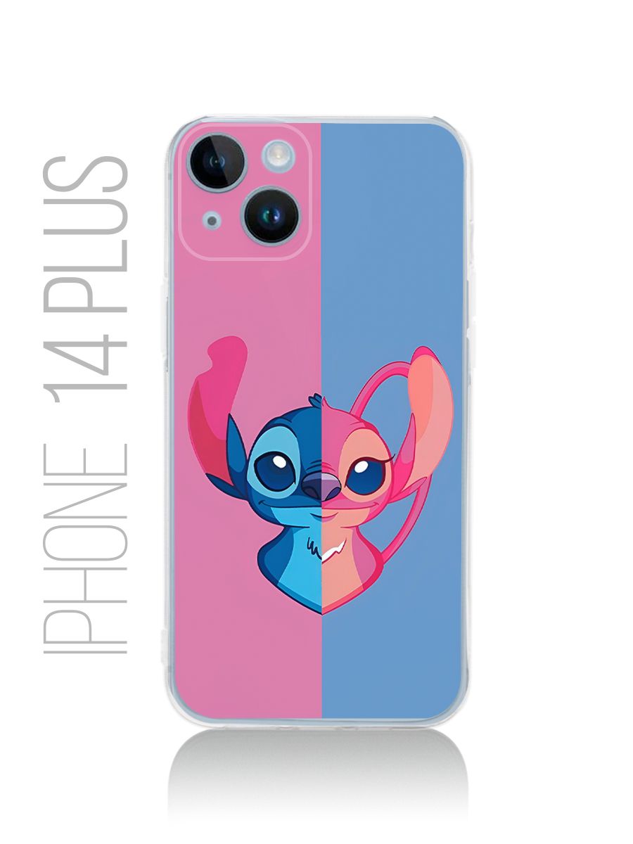 картинка Чехол на Iphone 14 Plus Мультфильм Лило и Стич|Ангел от магазина Каждому Своё