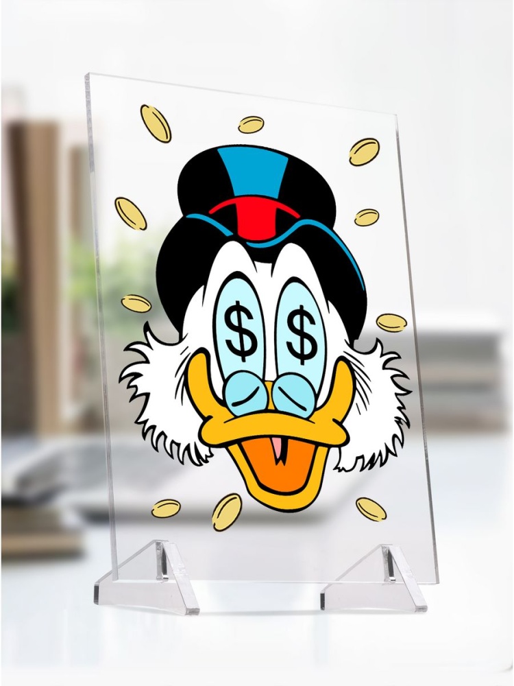 картинка Акриловое стекло Скрудж Макдак Деньги Дональд Дак от магазина Каждому Своё