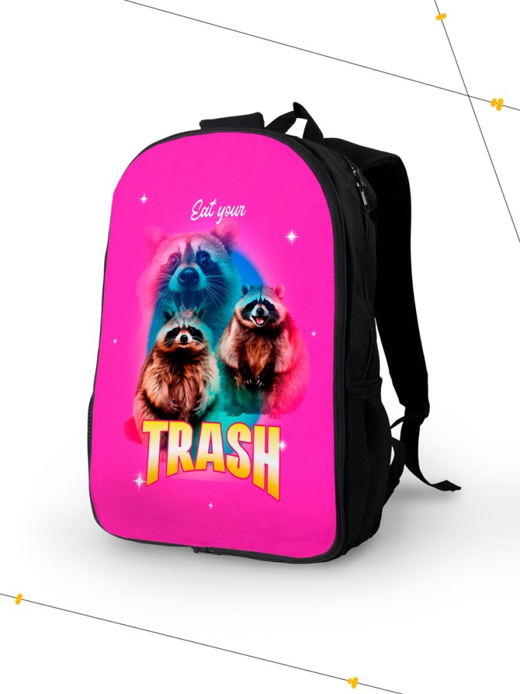 картинка Рюкзак|Eat Your Trash|Кушай свой мусор|Животные|Еноты от магазина Каждому Своё
