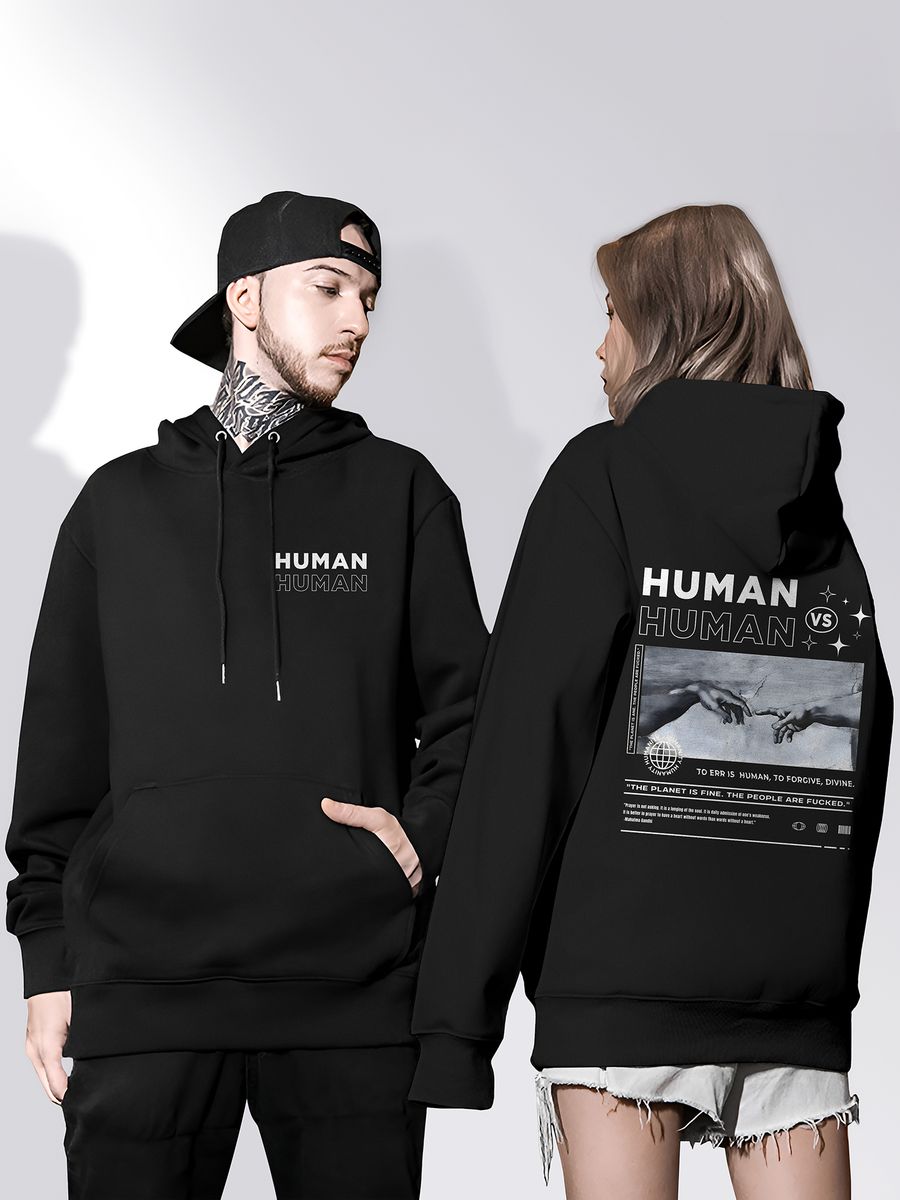 картинка Худи Human Человечество Люди Сотворение Адама Арт Искусство от магазина Каждому Своё