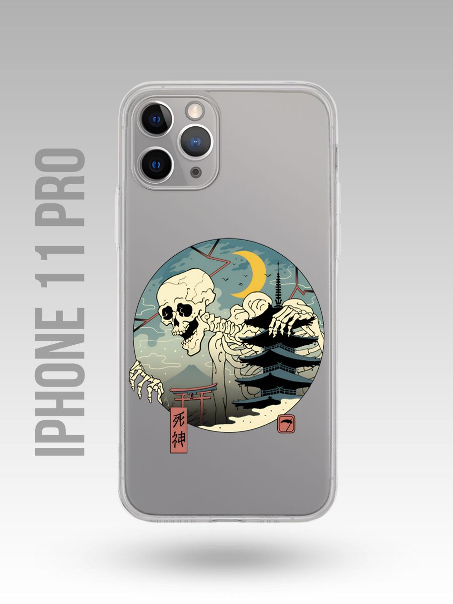 картинка Чехол на Iphone 11 Pro Японский Стиль|Скелет|Гигант от магазина Каждому Своё