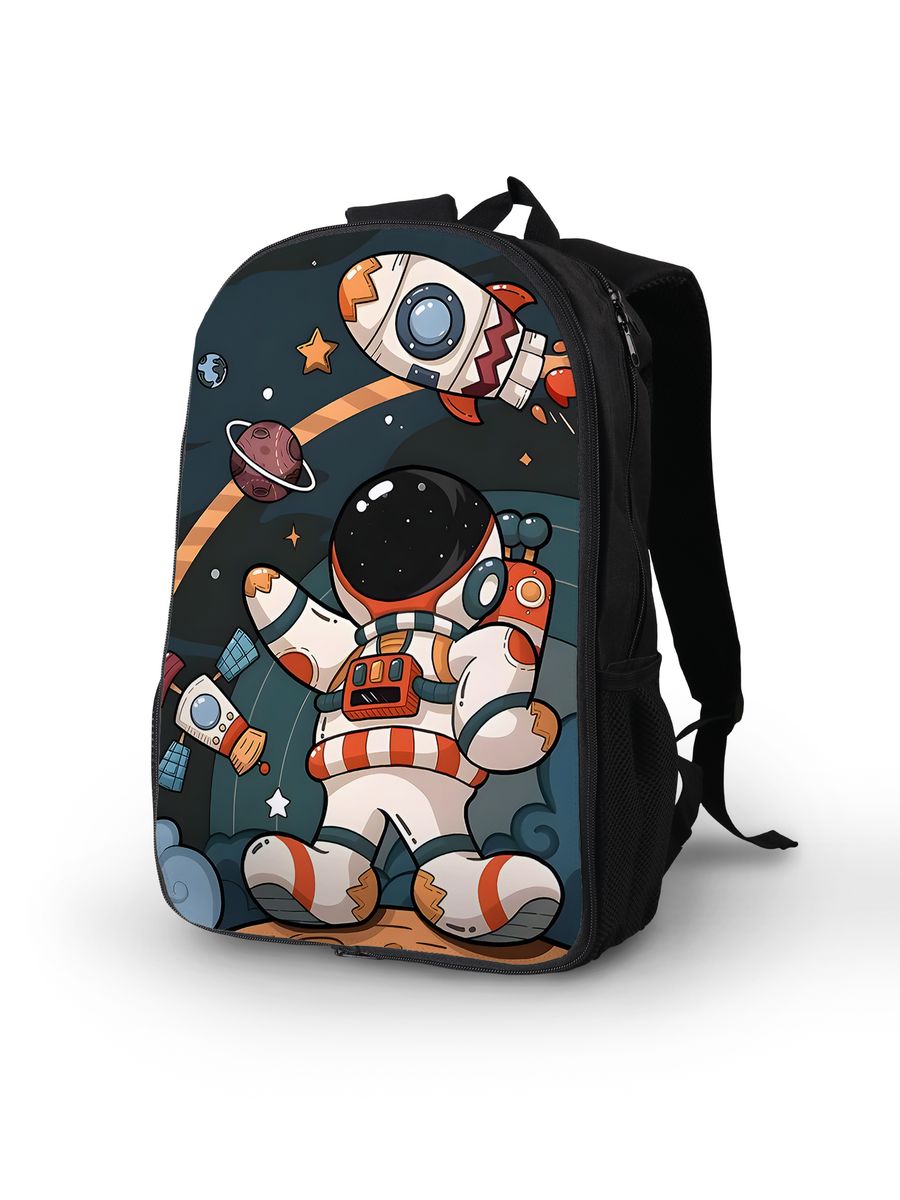 картинка Рюкзак Портфель Космос Звезды Луна Планеты Космонавт от магазина Каждому Своё