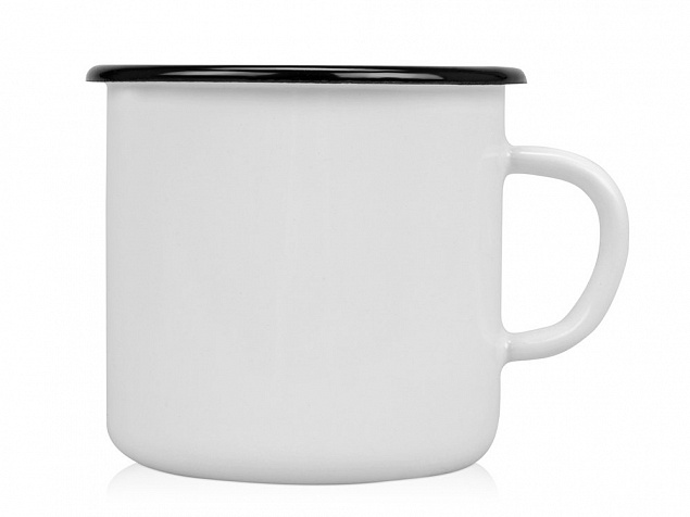 картинка Кружка металлическая с цветной каёмкой 12oz/360мл. от магазина Каждому Своё