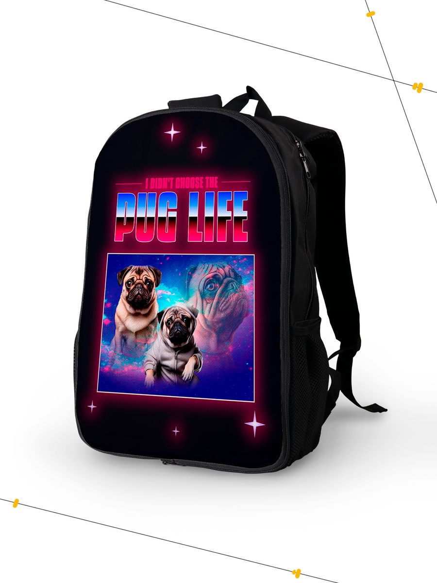 картинка Рюкзак|I Didn’t Choose The Pug Life|Я не выбирал жизнь мопса от магазина Каждому Своё