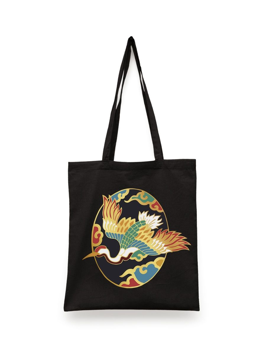 картинка Золотой журавль Птица Японский стиль от магазина Каждому Своё