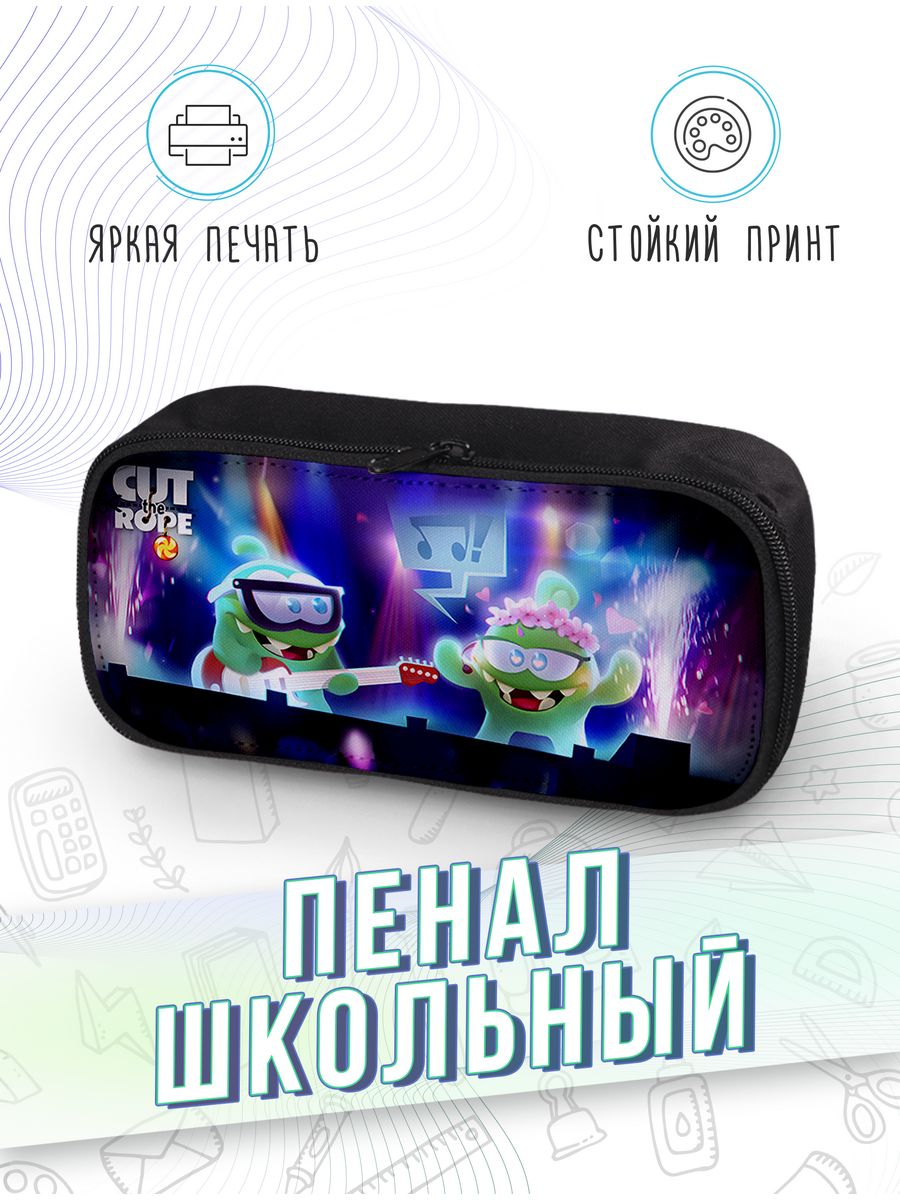 картинка Пенал школьный Ам Ням Om Nom Мультсериал Игра от магазина Каждому Своё