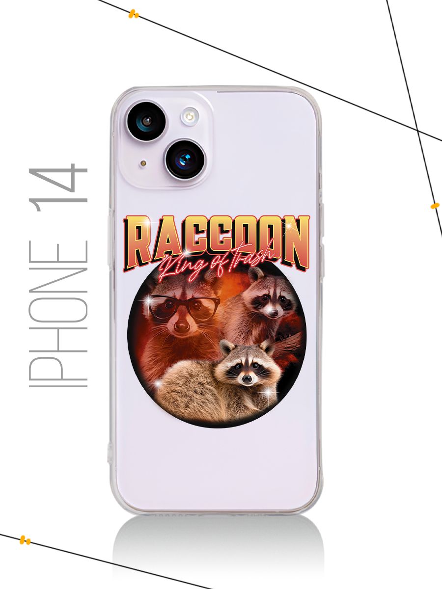 картинка Чехол на Iphone 14 Animal|Животные|Еноты от магазина Каждому Своё