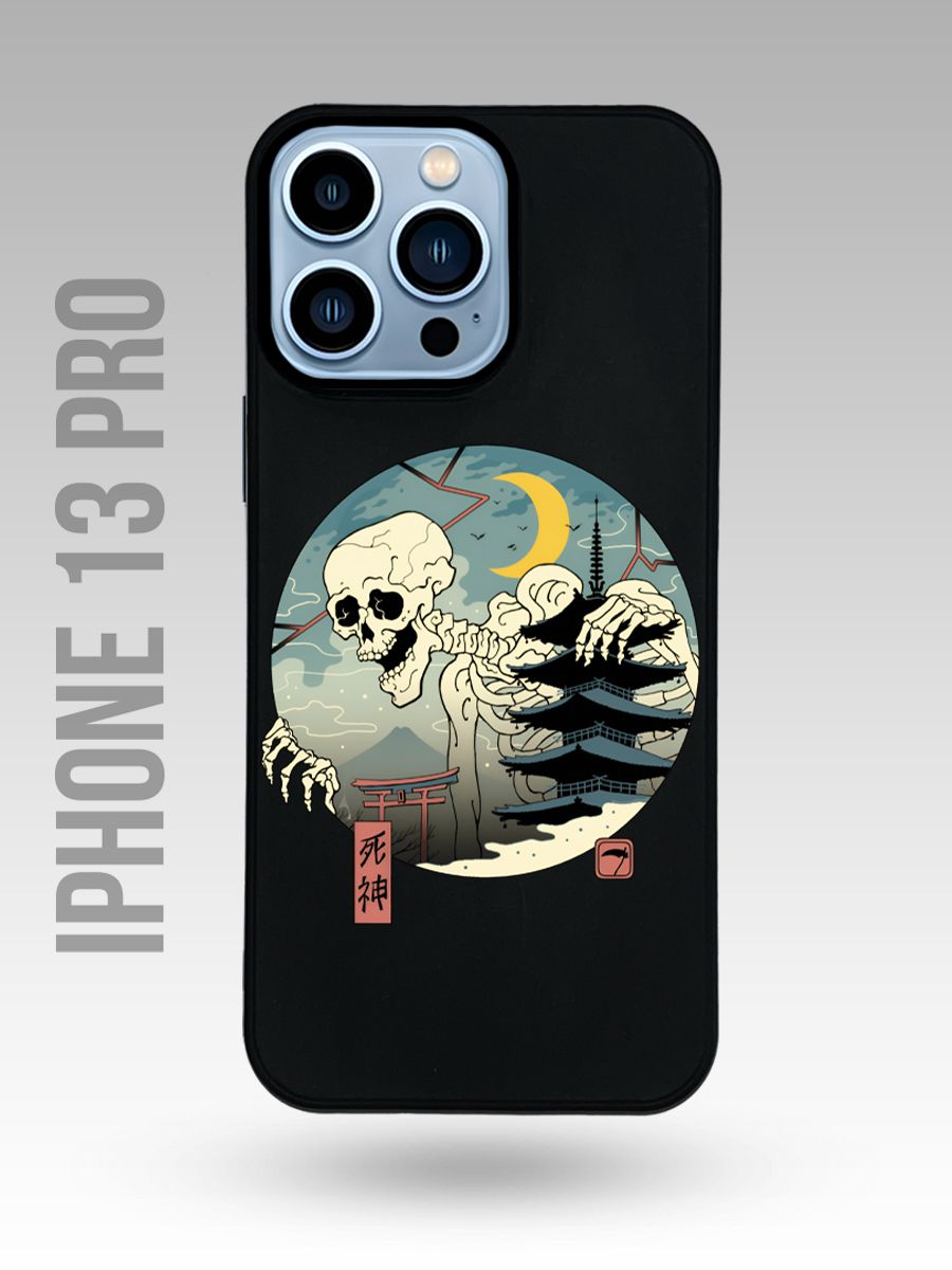 картинка Чехол на Iphone 13 Pro Японский Стиль|Скелет|Гигант от магазина Каждому Своё