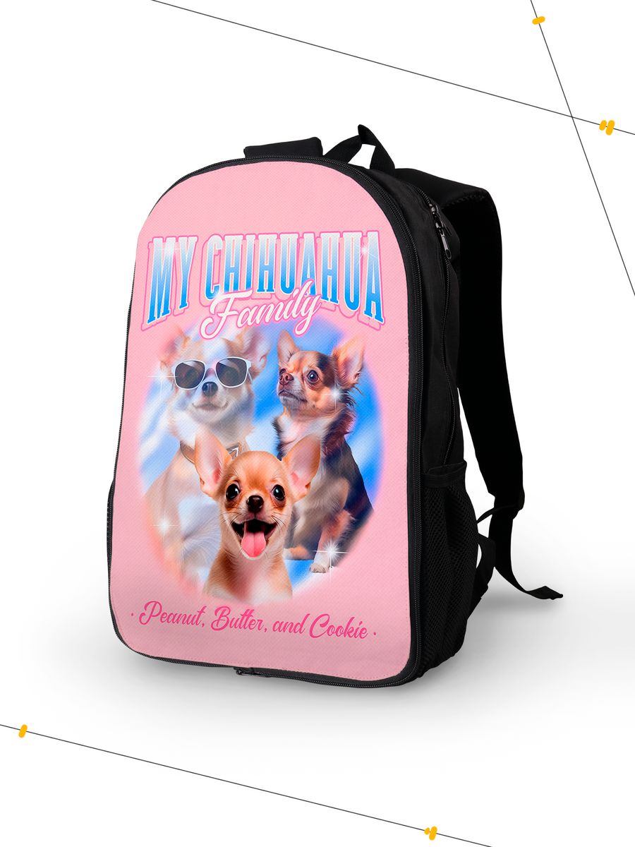 картинка Рюкзак|Животные|My Chihuahua Family|Моя семья Чихуахуа от магазина Каждому Своё