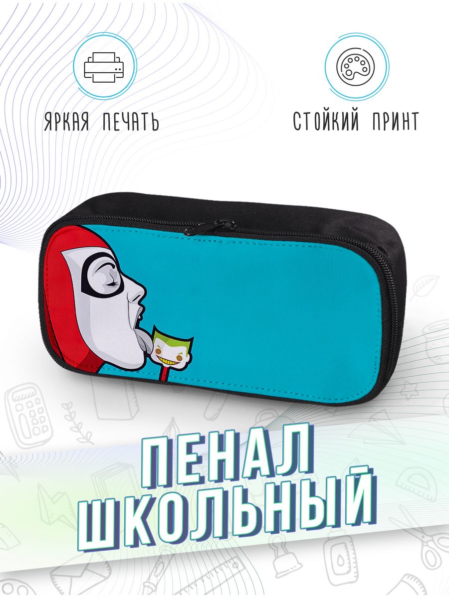 картинка Пенал школьный Комиксы DC Чудо женщина Кошка Поп Арт от магазина Каждому Своё