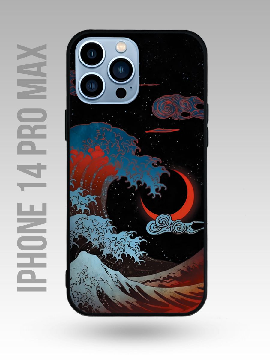 картинка Чехол на Iphone 14 Pro Max Японский Стиль|Волна в Канагаве от магазина Каждому Своё