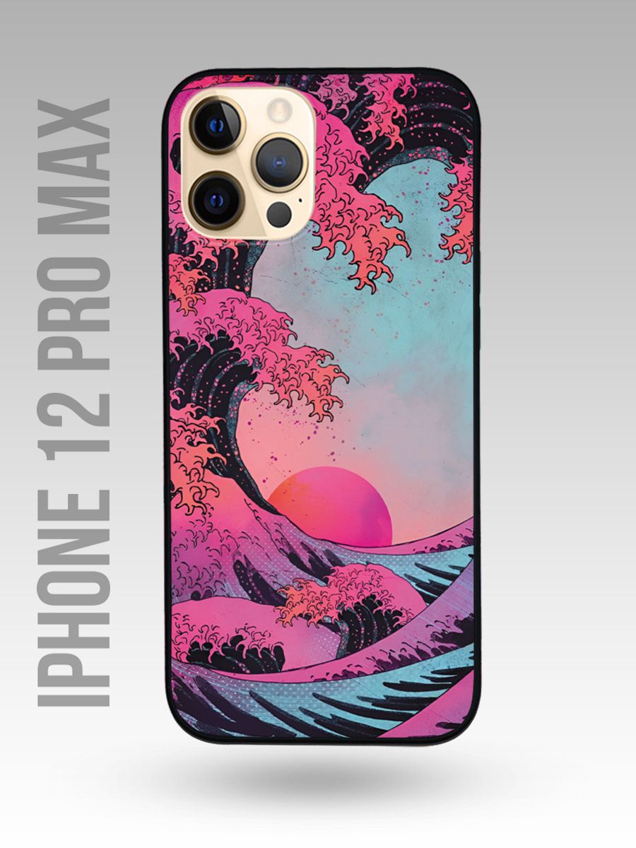 картинка Чехол на Iphone 12 Pro Max Японский Стиль|Волна в Канагаве от магазина Каждому Своё
