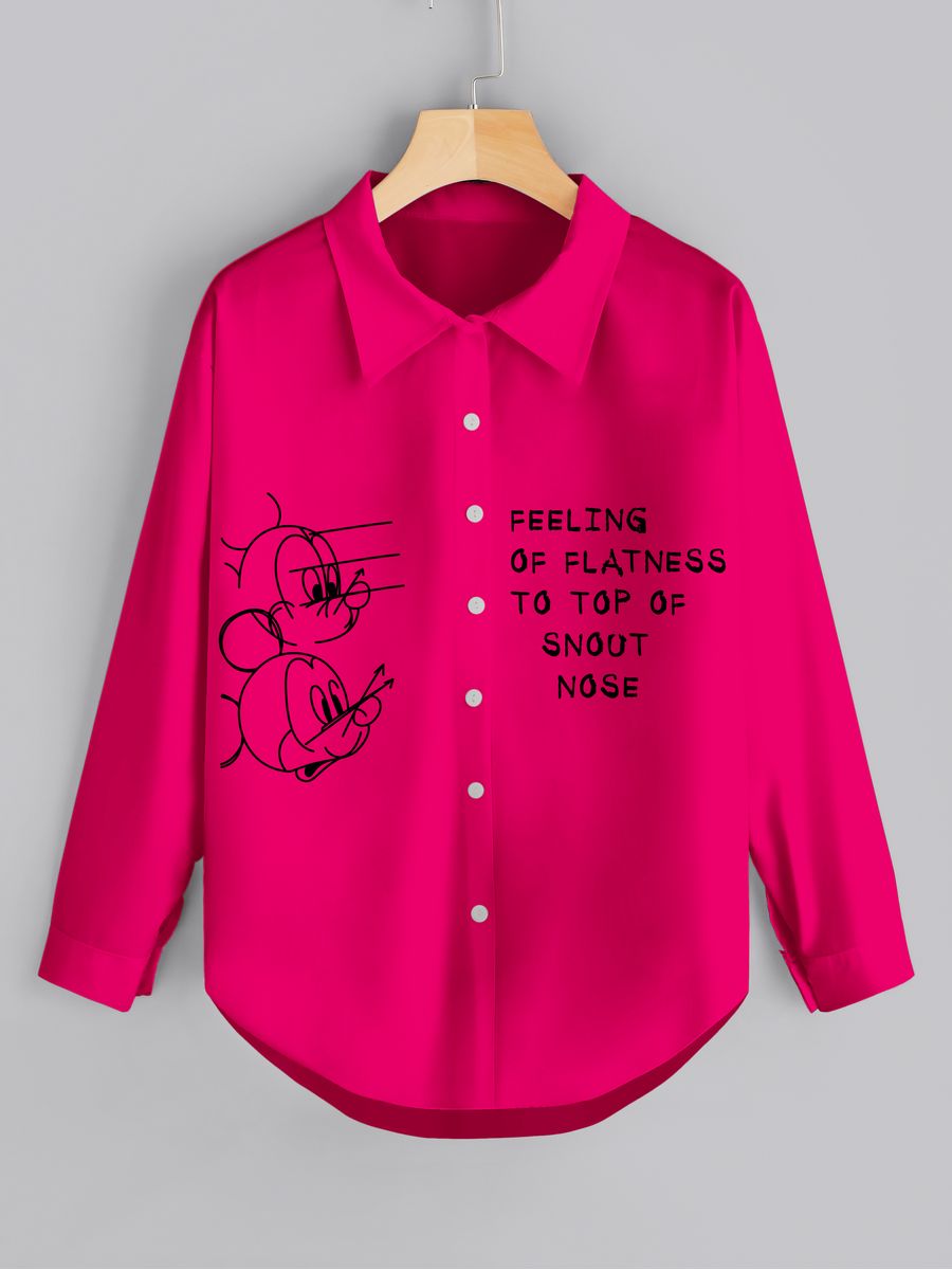 картинка Рубашка женская оверсайз|Микки Маус|Disney|Минни Маус от магазина Каждому Своё