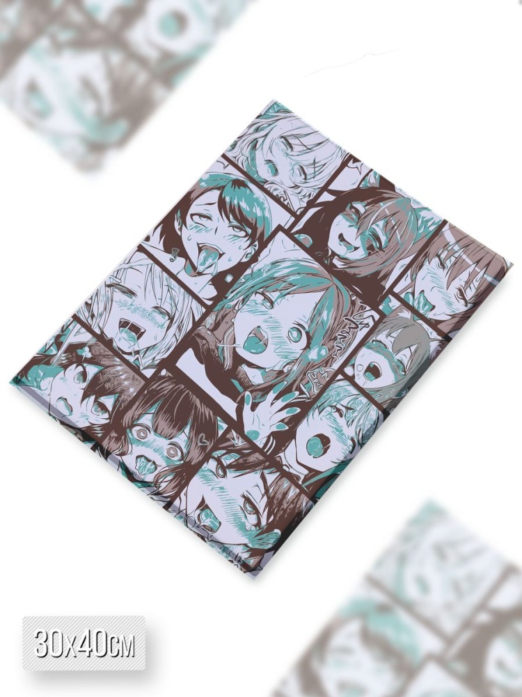 картинка Картина 30х40 Anime Аниме Девочки Girl Ahegao Ахэгао от магазина Каждому Своё