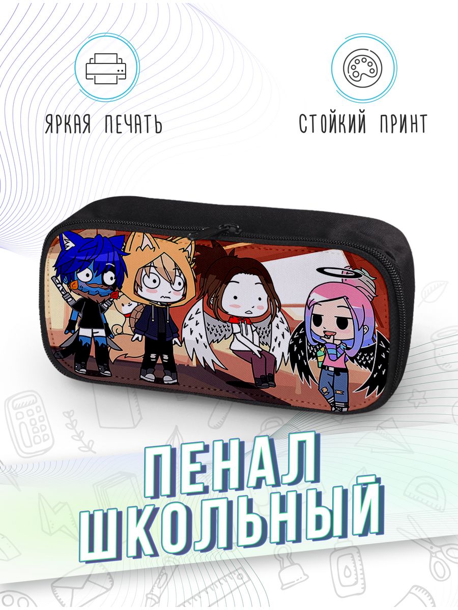 картинка Пенал школьный Roblox Роблокс УЛЙ Ульянка Лана кошка Йоши от магазина Каждому Своё