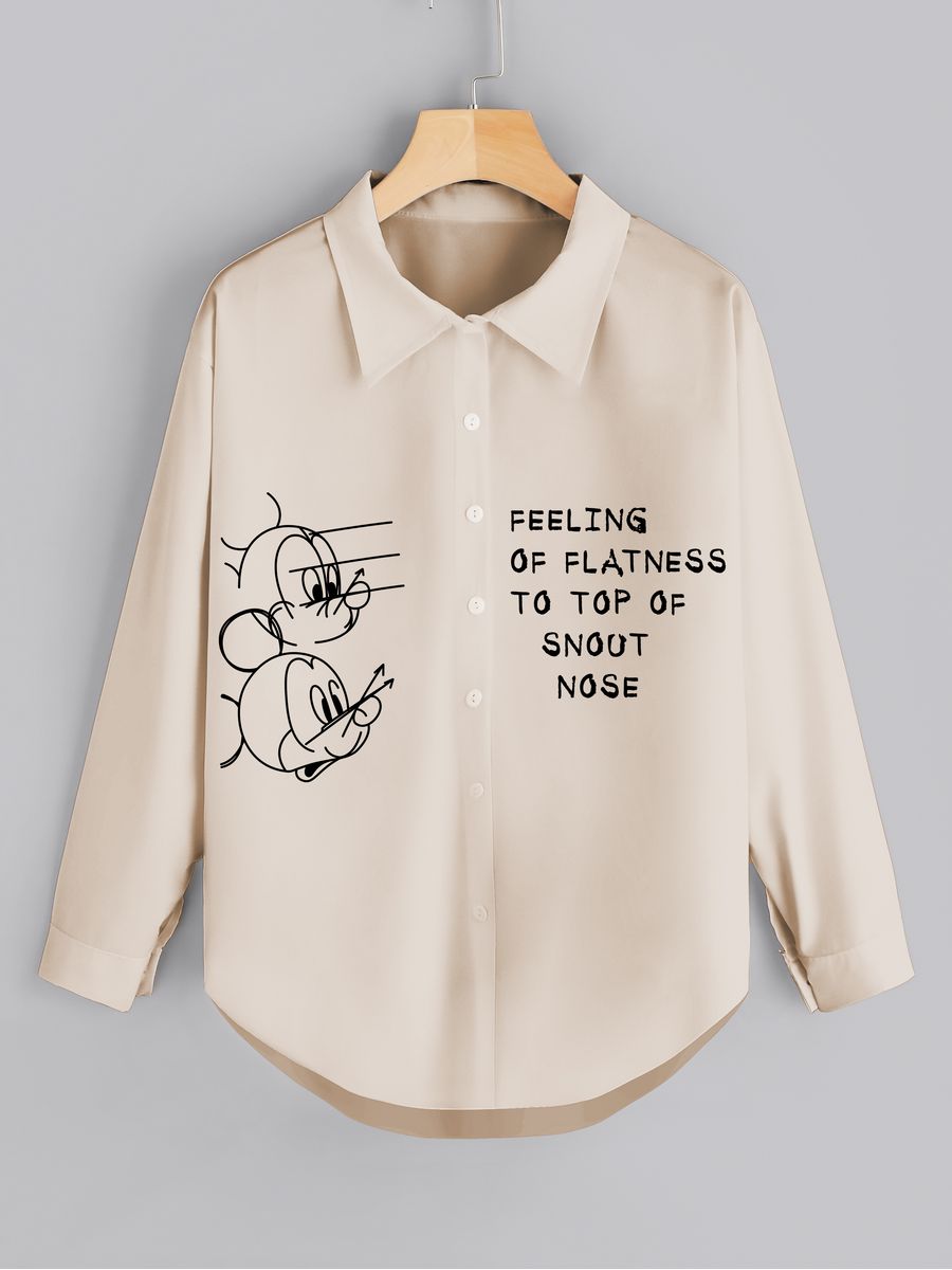 картинка Рубашка женская оверсайз|Микки Маус|Disney|Минни Маус от магазина Каждому Своё
