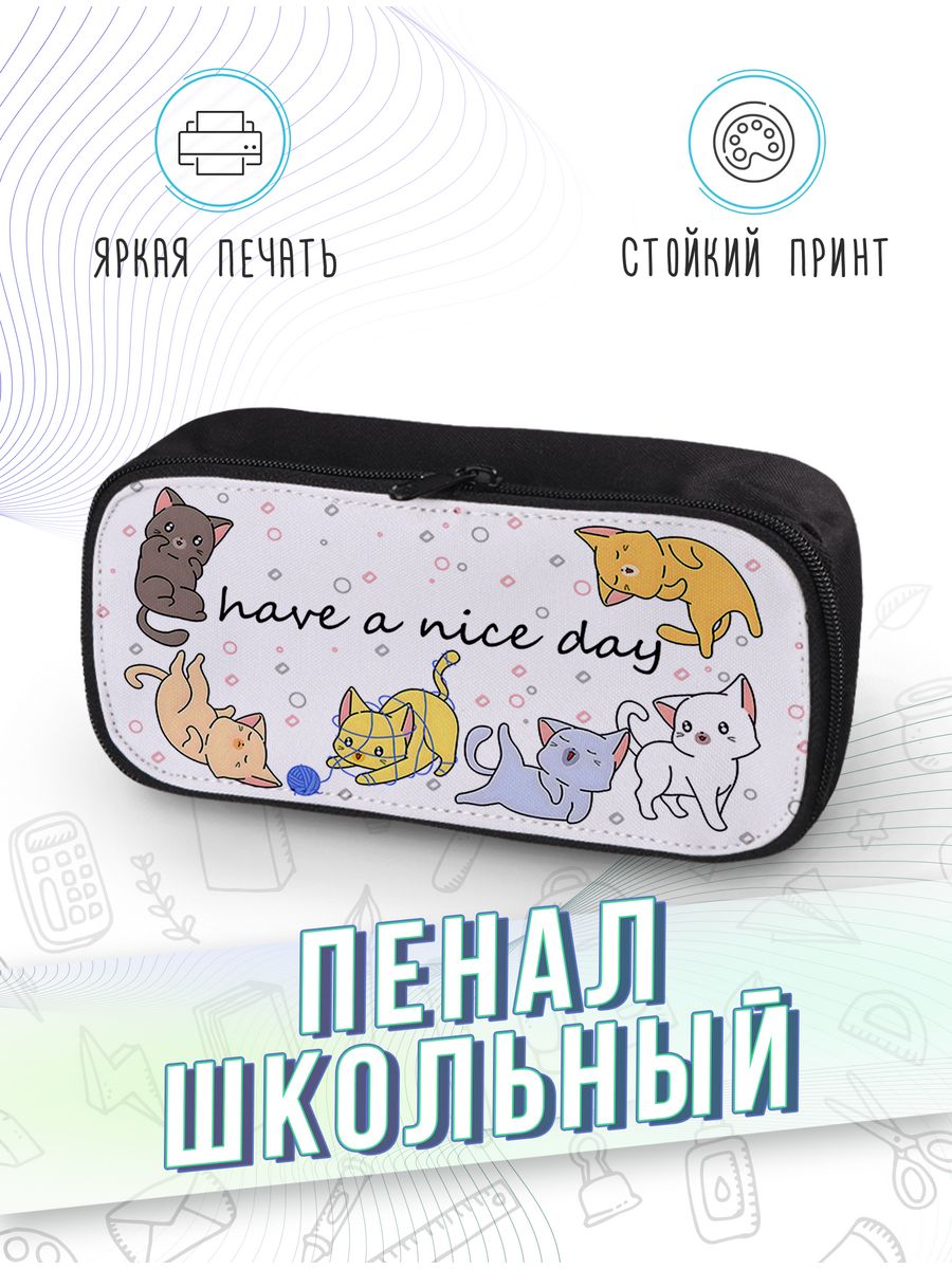картинка Пенал школьный Коты Милые Котики Cute cats от магазина Каждому Своё