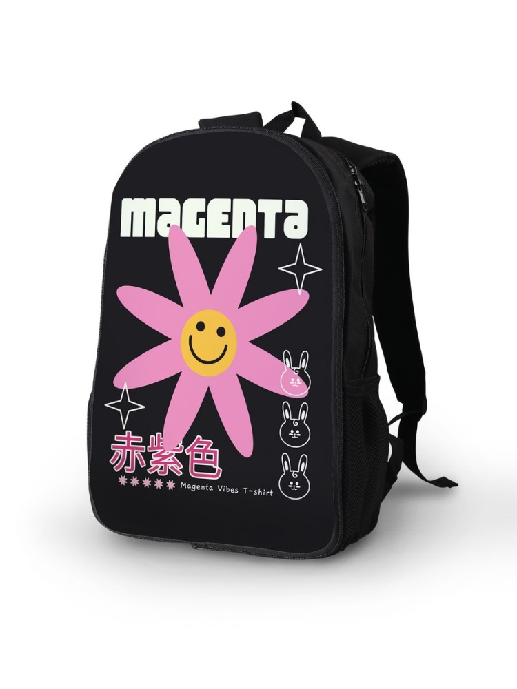 картинка Рюкзак|Magenta|Пурпурный|Цветок|Смайл|Smile|Иероглифы от магазина Каждому Своё